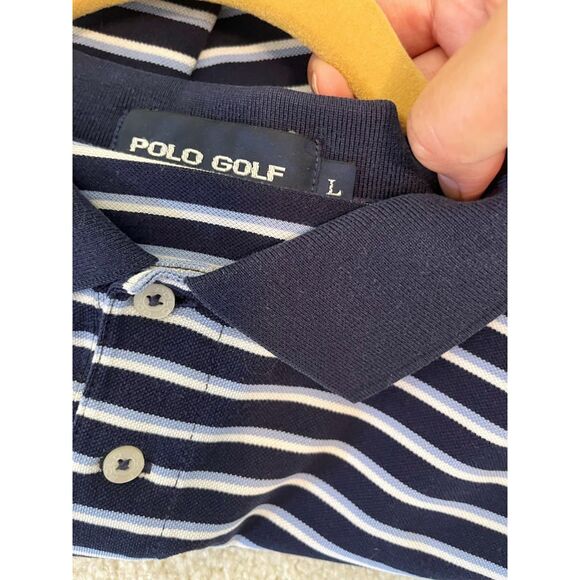 Polo Ralph Lauren Golf 100% PIMA Cotton Stripe Button Collar Polo Shirt - Picture 7 of 8